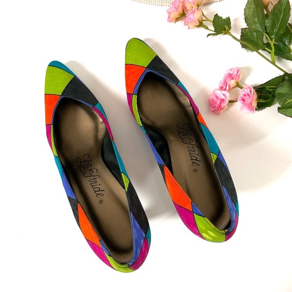 LifeStride Vintage Retro color-block Pumps 6.5 narrow - Picture 3 of 8